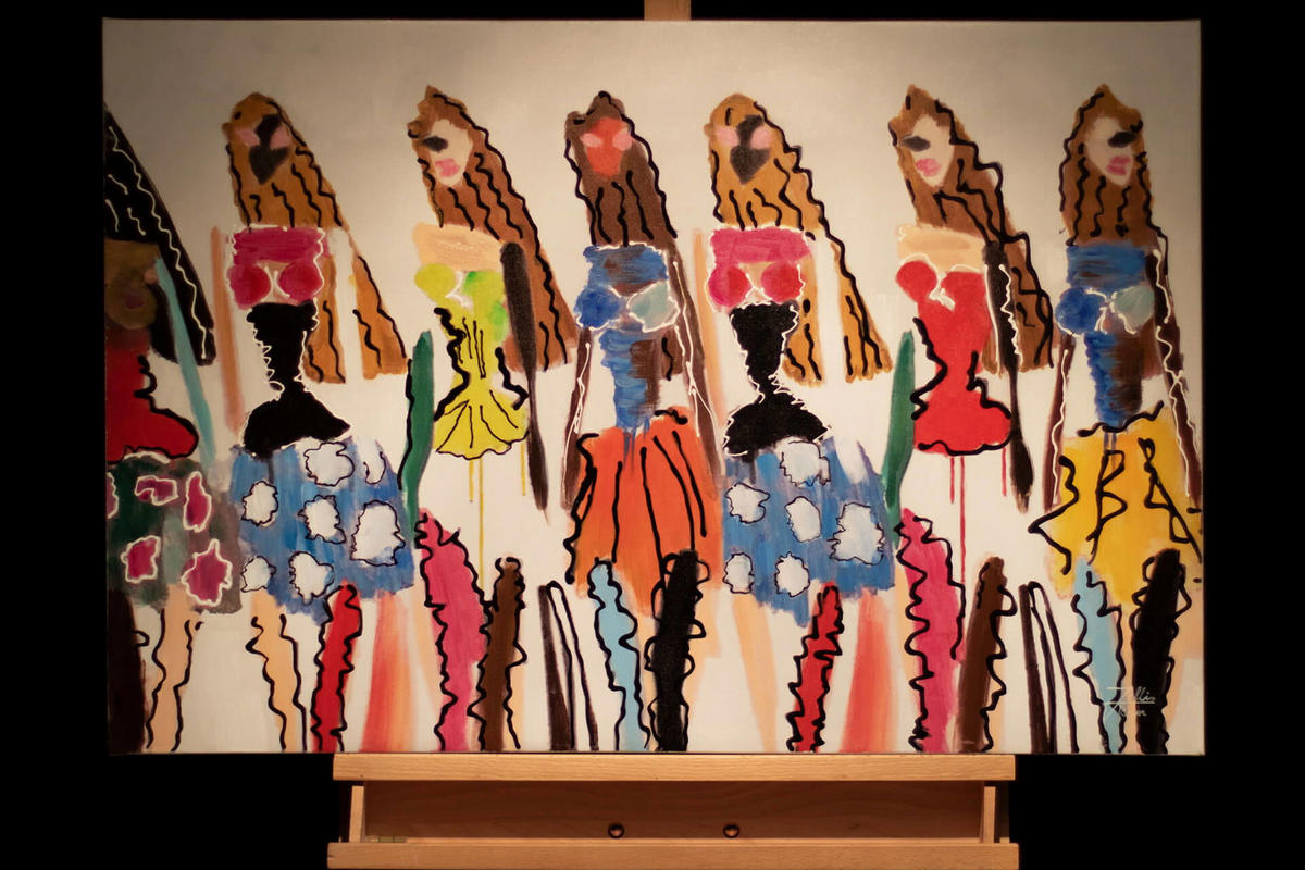 ACRYLBILD HANDGEMALT 90/60 cm - Multicolor, Holz/Textil (90/60cm) - KUNSTLOFT