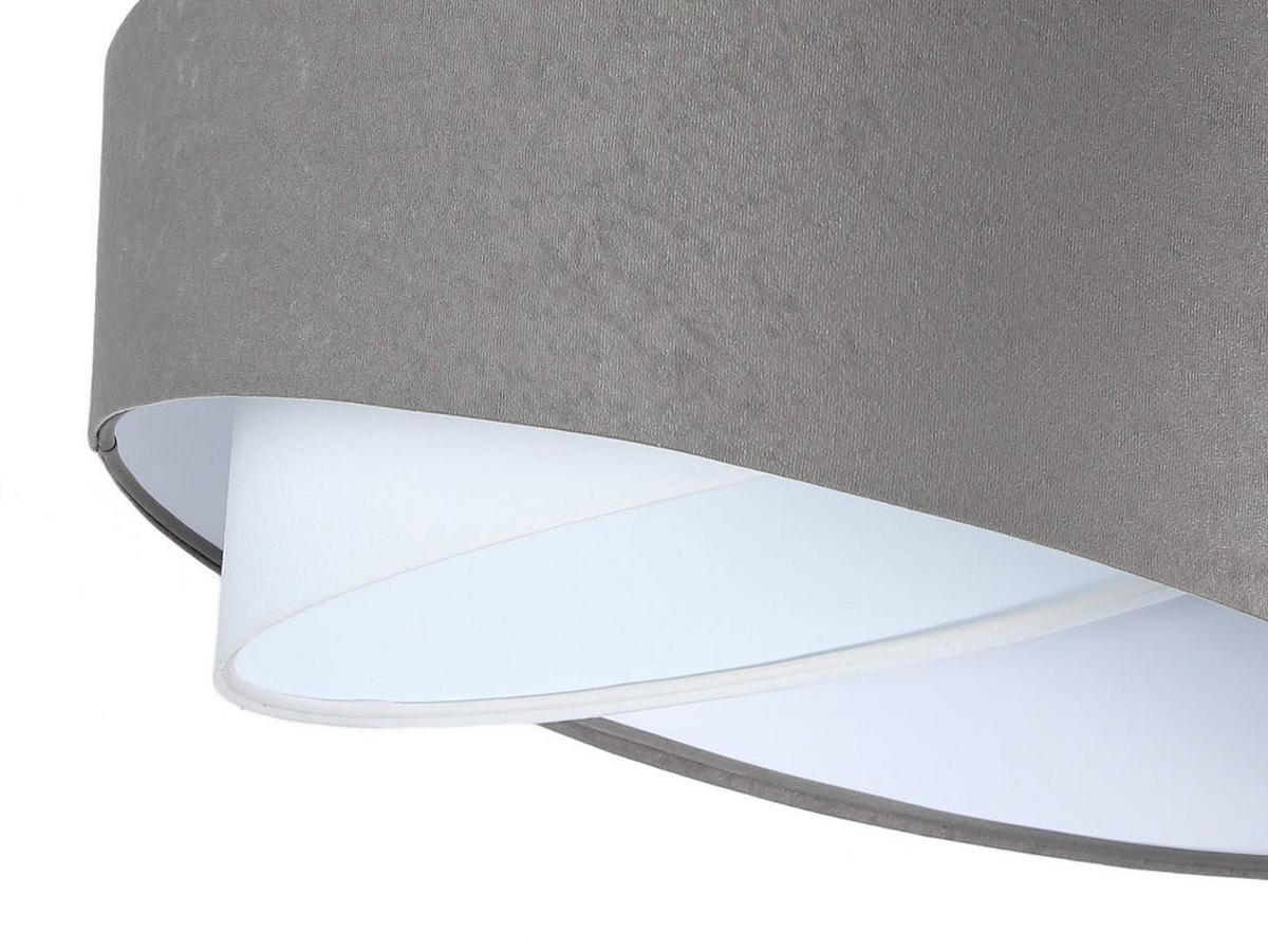 HÄNGELEUCHTE Grau 50/23 cm - Weiß/Grau, Kunststoff (50/1.3/23cm) - ONZENO