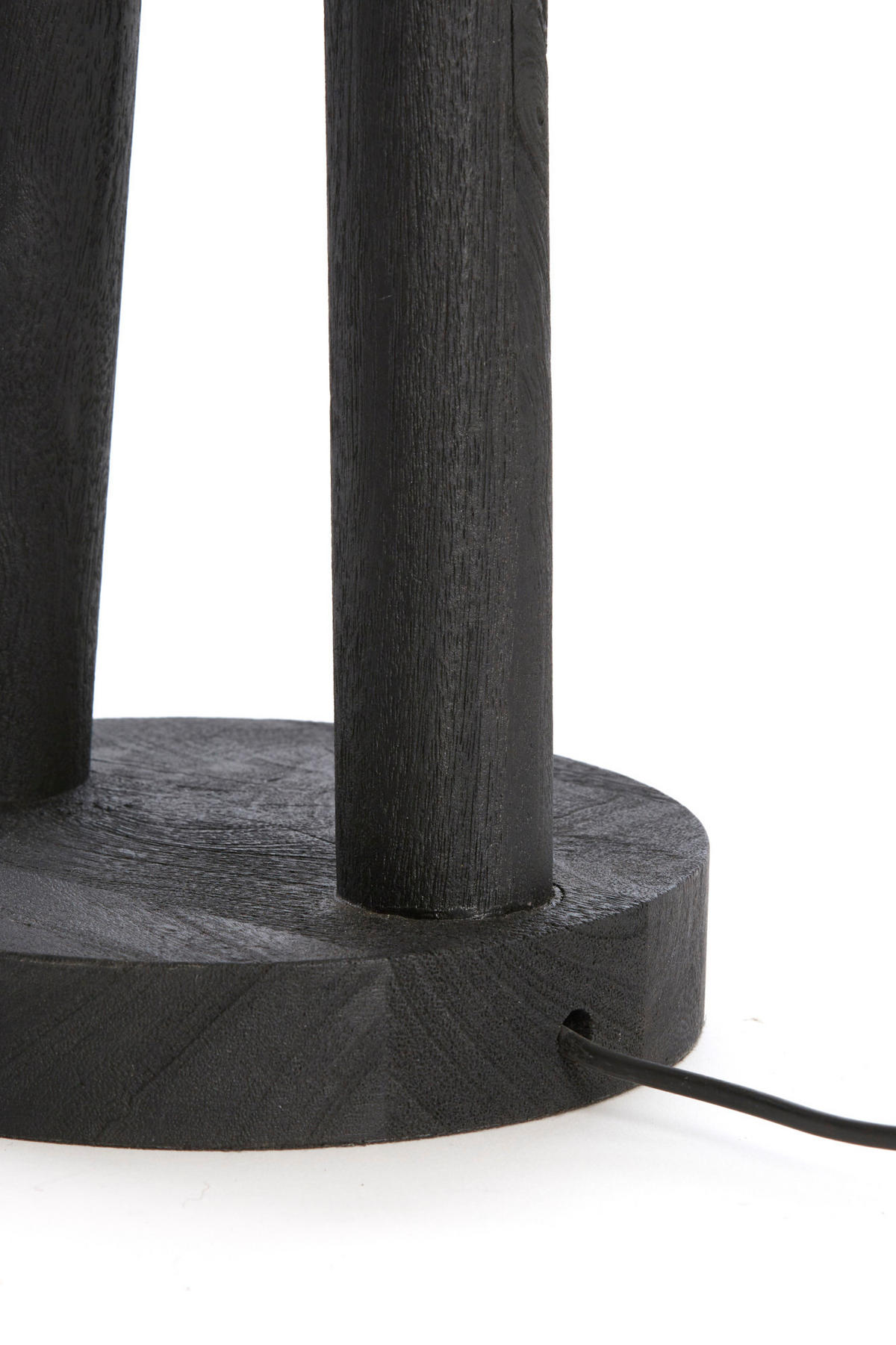 LAMPENFUSS Xitta Schwarz Ø20/55 cm - Schwarz, Holz (20/20/55cm) - Light & Living