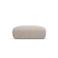 POUF Molino aus strukturiertem Stoff beige - Beige, Textil (100/36/100cm) - Micadoni