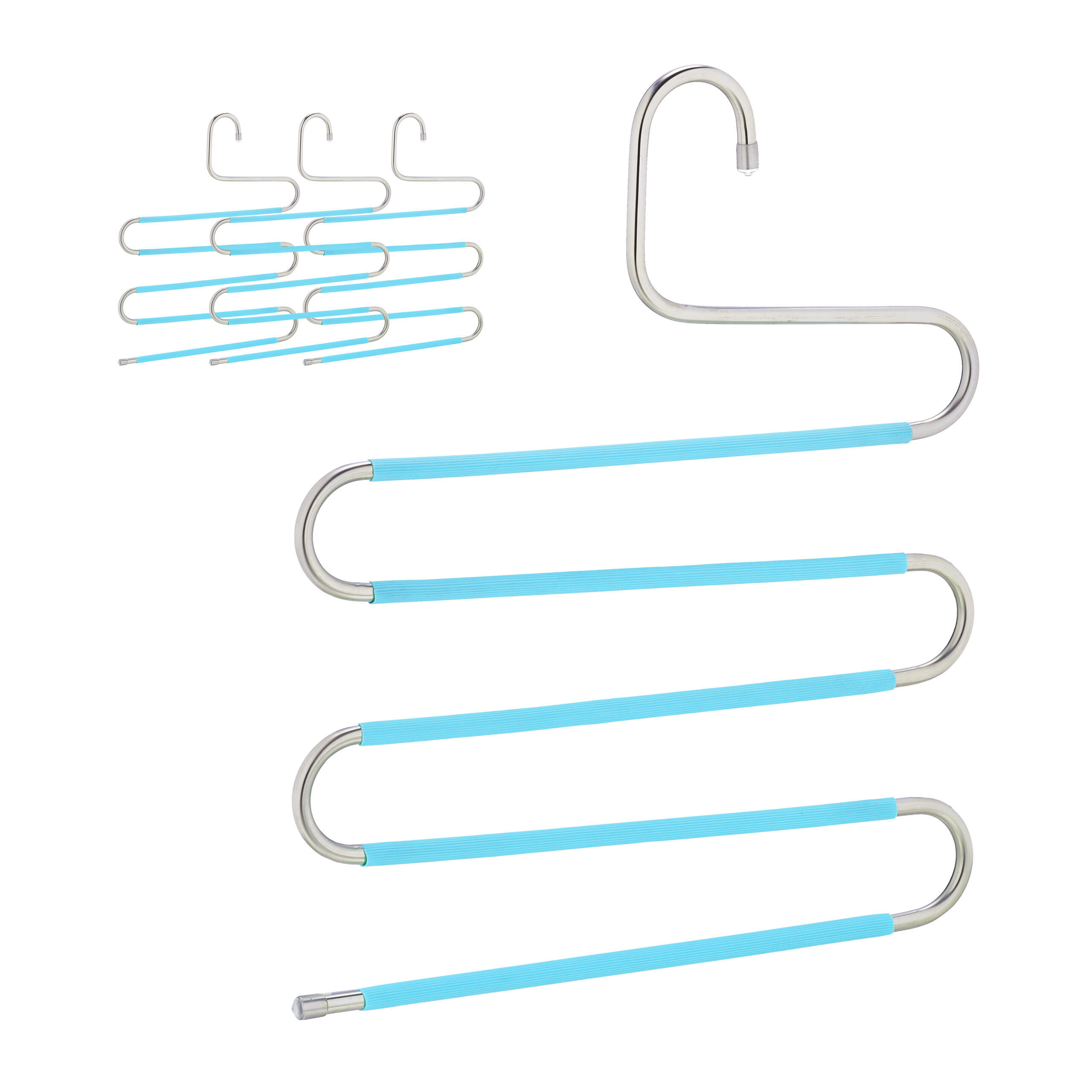 4XVEČNAMENSKI hlačnik - večbarvno, kovina/umetna masa (32.5/38/1cm) - Relaxdays