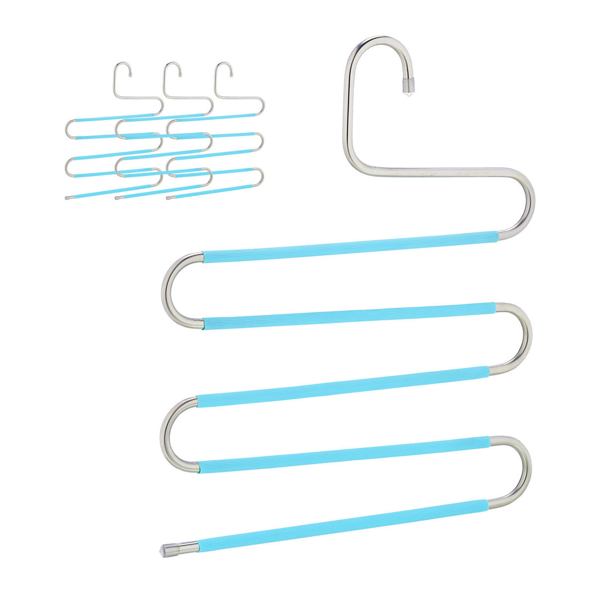 4XVEČNAMENSKI hlačnik - večbarvno, kovina/umetna masa (32.5/38/1cm) - Relaxdays