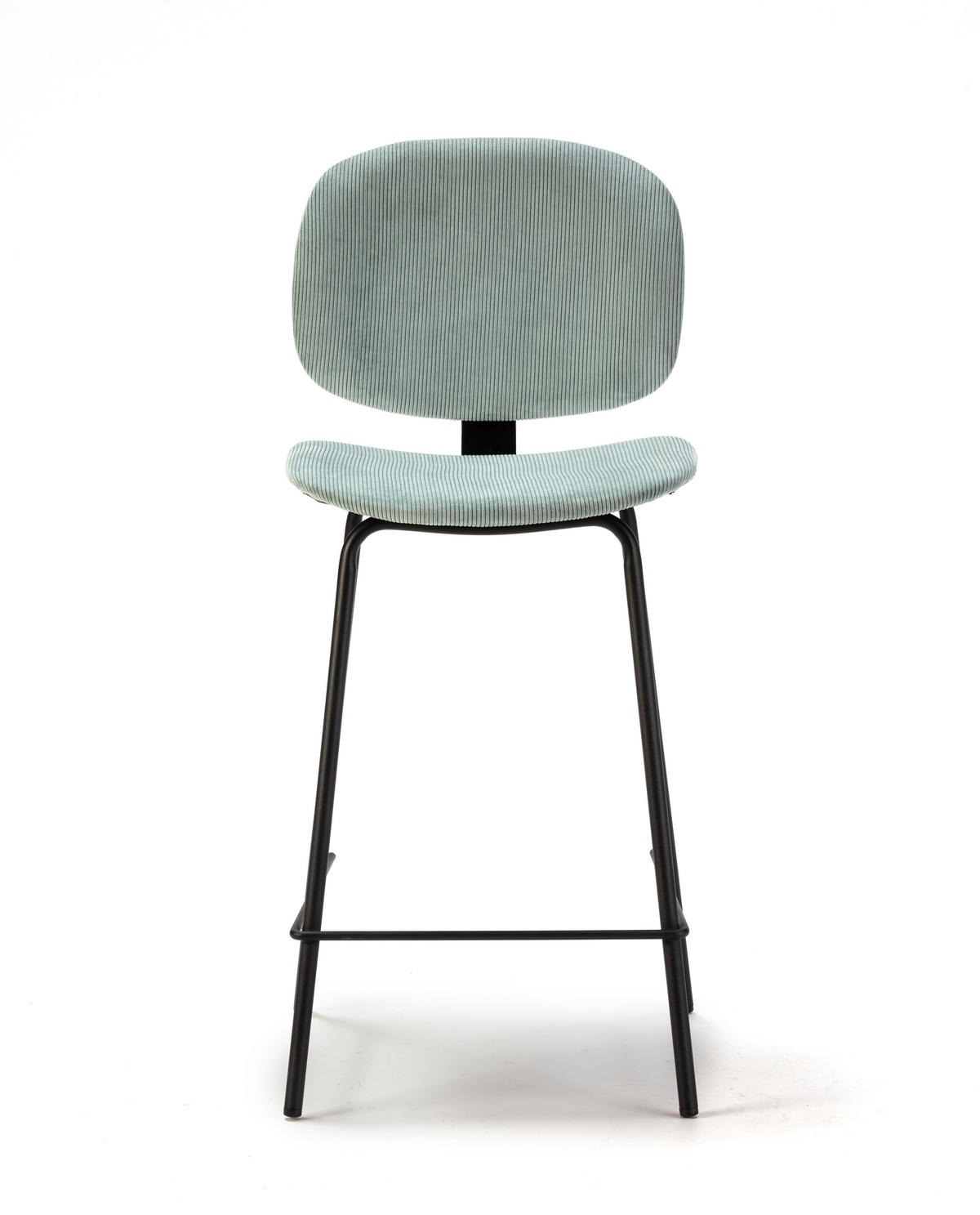 HOCKERN (Set aus 2) aus cordstoff mit schwarzen metallbeinen - arus 44/50/65 cm - Schwarz, Textil (50/65/44cm) - Calicosy