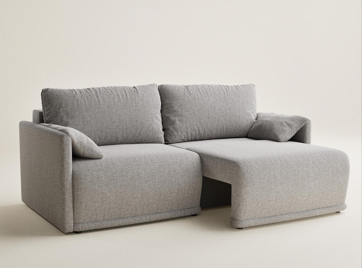 ROZKLÁDACÍ POHOVKA Nappa, textil, šedobéžový - černá/šedobéžová, dřevo/kompozitní dřevo (215/100/193cm) - Maison de Reve