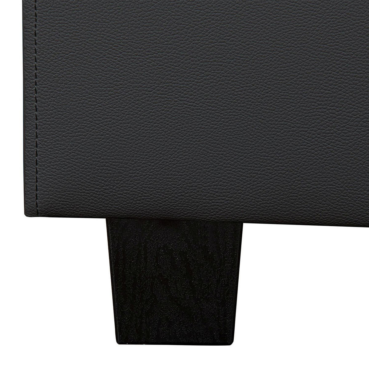 POLSTERBETT Paris schwarz 160x200 cm - Schwarz, Holz (160/200cm) - Juskys