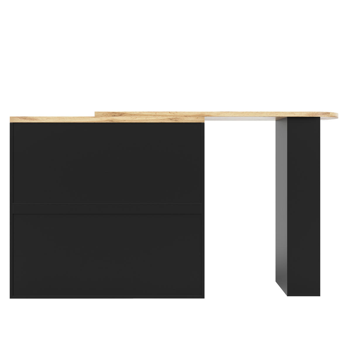 BARTISCH Drehbar 105cm Schubladen Schiebetür Schwarz - Schwarz, Holzwerkstoff (39/105/102cm) - FLIEKS