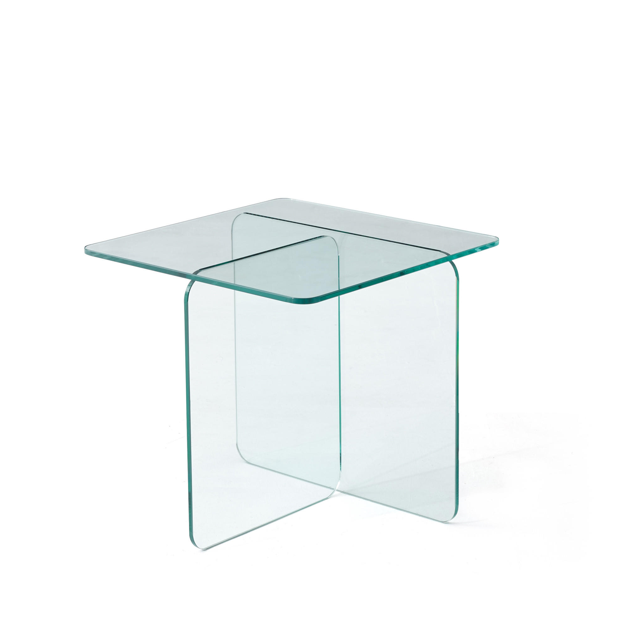 BEISTELLTISCH 45/45/51 cm aus Klarglas, vielseitig und pflegeleicht - Klar, Glas (45/45/51cm) - BEAOK