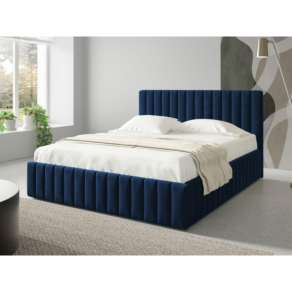 Thumbnail - Mirjan24 Polstrbett, Blau, Textil, Rechteckig, 140x200 cm, Schlafzimmer, Betten, Polsterbetten