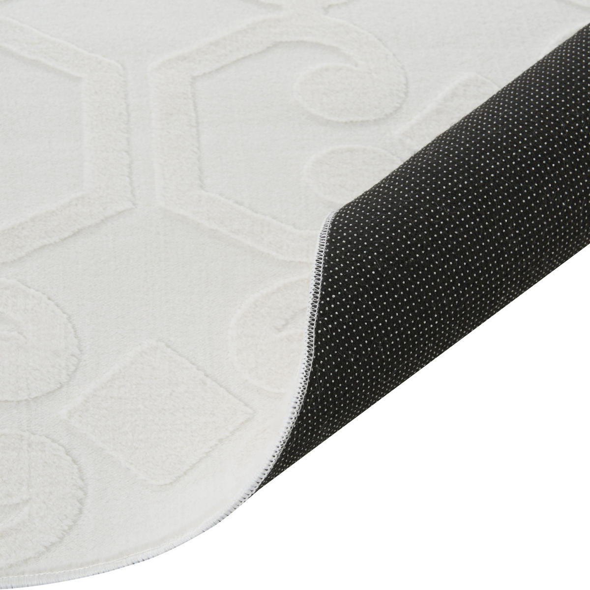 KOBEREC Krémově bílý 160/230 cm Gannett - bílá/krémová, textil (160/230cm) - Beliani