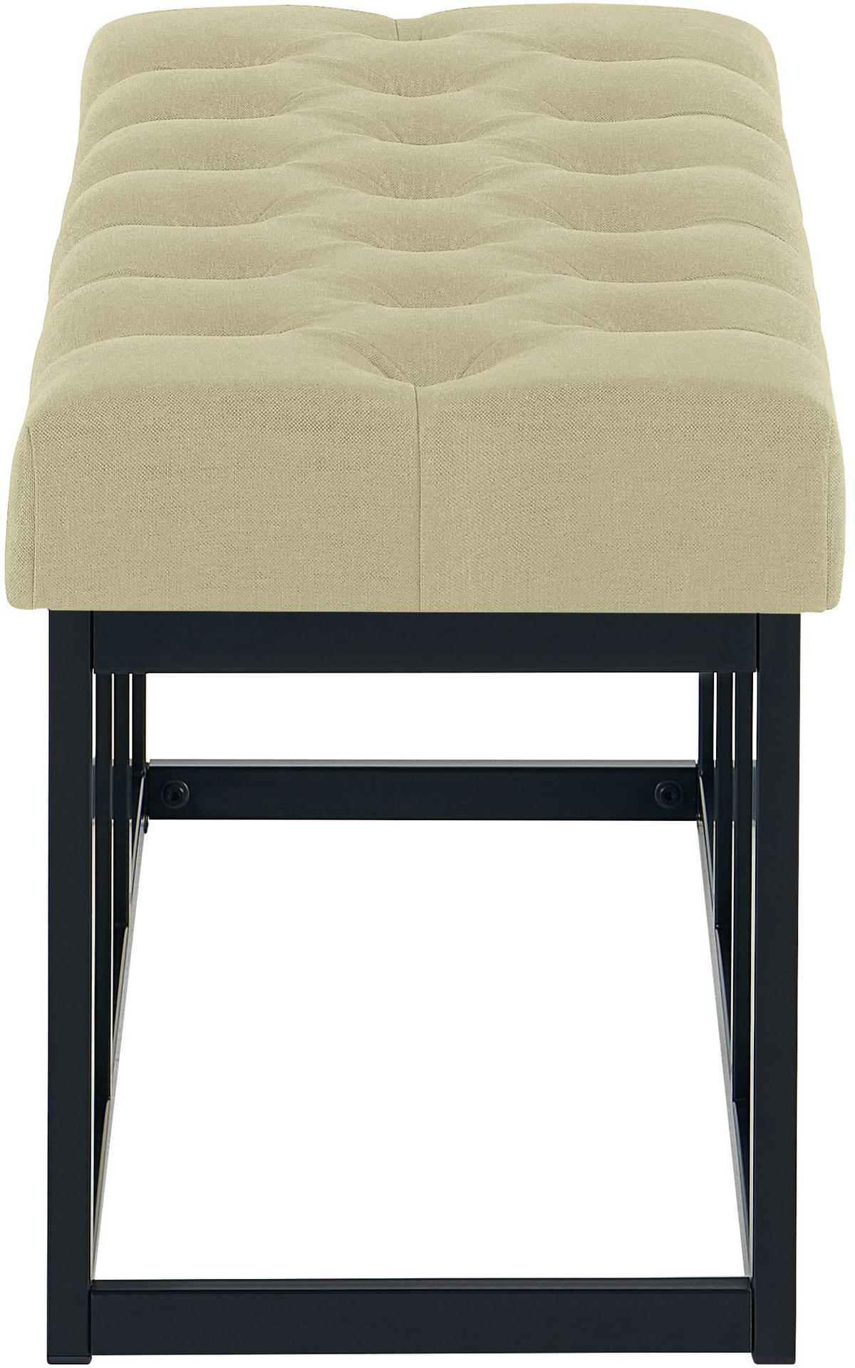 SITZBANK 100/38 cm Stoff Taupe - Taupe/Schwarz, Textil/Metall (100/46/38cm) - CLP