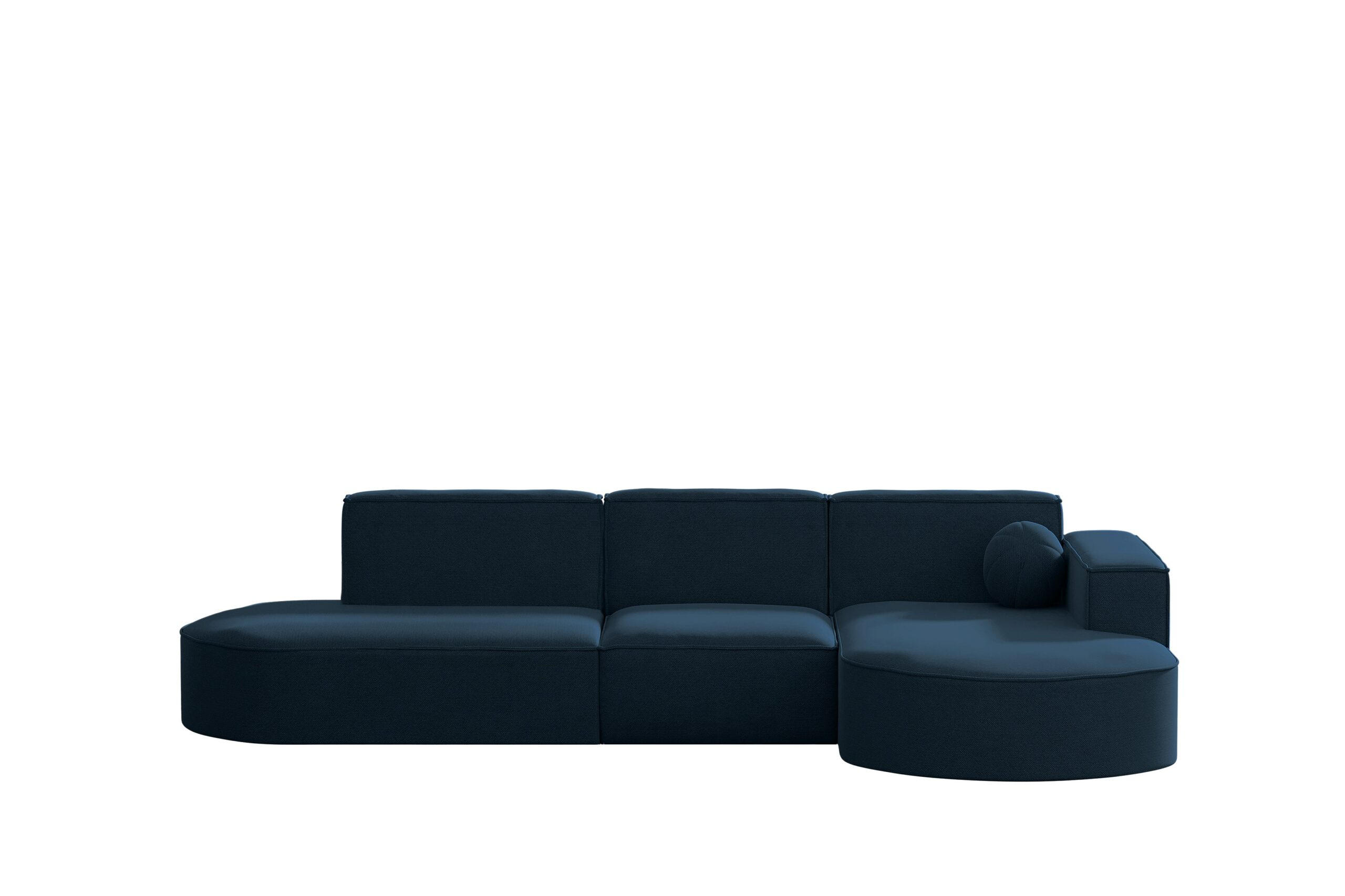 GARTENECKSOFA L-Form Garten Modena L Patio Marineblau Rechts - Blau, Holz/Textil (296/78/165cm) - Kaiser Möbel