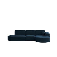 GARTENECKSOFA L-Form Garten Modena L Patio Marineblau Rechts - Blau, Holz/Textil (296/78/165cm) - Kaiser Möbel