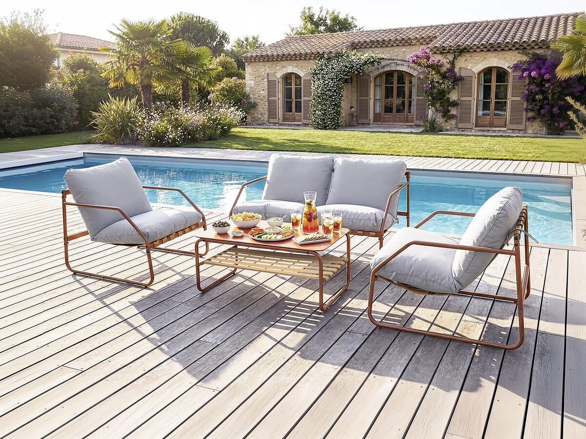 GARTENSITZGRUPPE sora Terrakotta - Rot, Metall - Habitat Garten