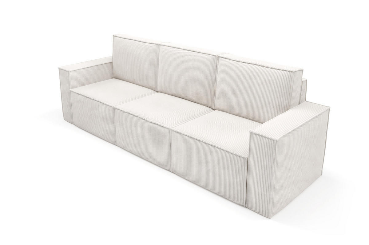 SOFA Orto Beige, Dreisitzer Polstersofa - Beige, Holzwerkstoff/Textil (247/93/82cm) - Bettso