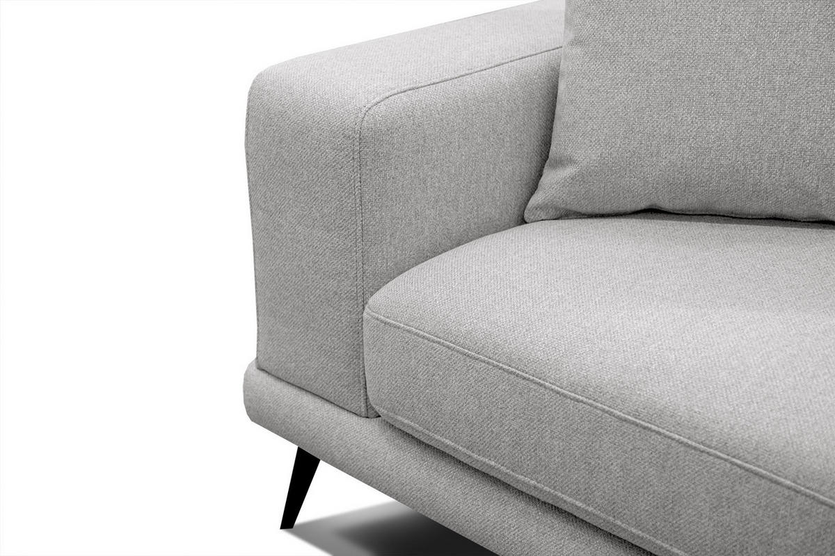 SOFA MEDIOLANE 2,5-Sitzer, hellgrau - Hellgrau, Holzwerkstoff/Textil (203/87/96cm) - Courtois Laville