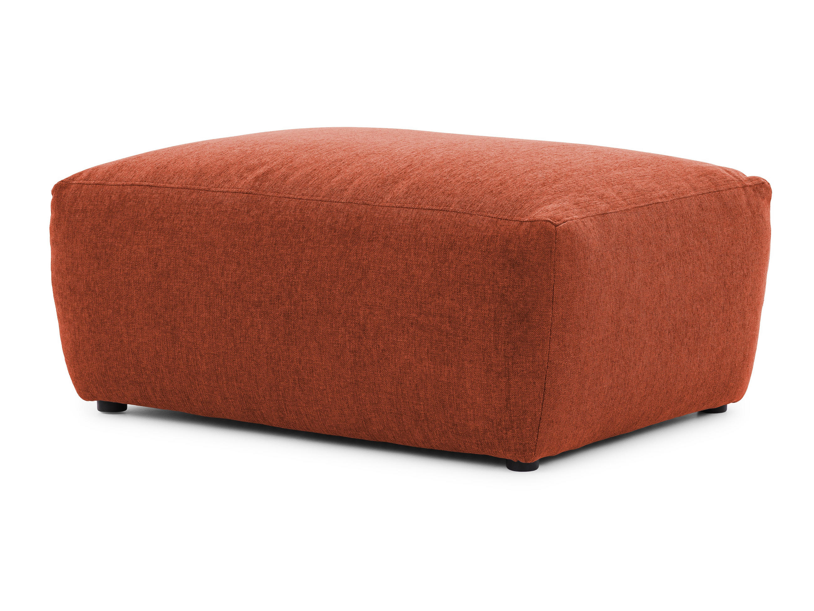 HOCKER Lennon aus Terrakotta Strukturstoff mit vielseitiger Nutzung - Terracotta/Schwarz, Holz/Kunststoff (102/42/76cm) - S-Style