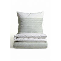 BETTWÄSCHE-GARNITUR Premium Biber Struktur salbei, 135x200 cm + 80x80 cm - Salbeigrün, Textil (135/200cm) - biberna