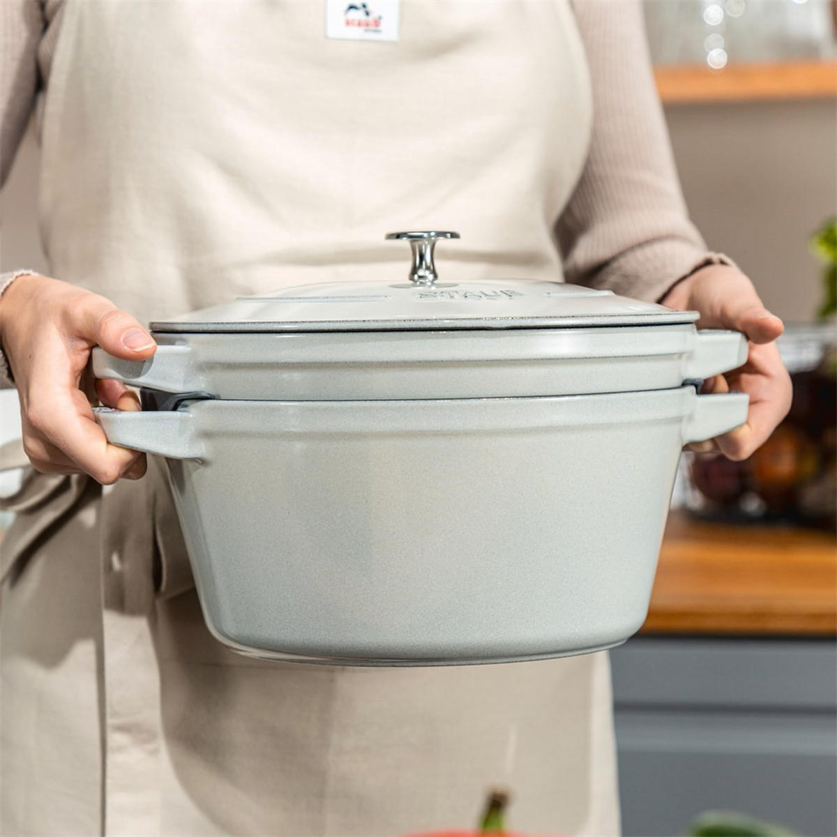 TOPF Grau 30/25/18 cm 405083850 - Grau, Metall (24cm) - Staub