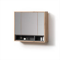 BADSPIEGELSCHRANK Temo Artisan Eiche/Anthrazit 80 x 72 cm - Anthrazit/Eiche Artisan, Holzwerkstoff (80/72/20cm) - Livinity®