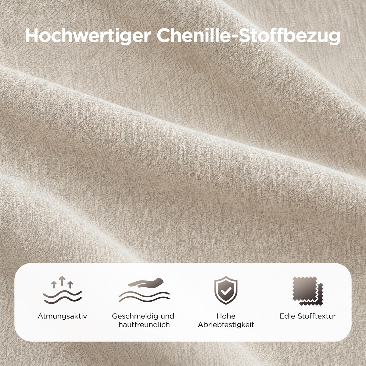 ECKSOFA DE-35392 mit langer Liegefläche Beige - Beige, Textil (144/187.5cm) - ComfortXL