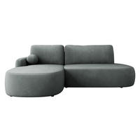 ECKSOFA Loridu O, Seite: Links - Schwarz/Graphitfarben, Holz/Kunststoff (274/174cm) - MIRJAN24