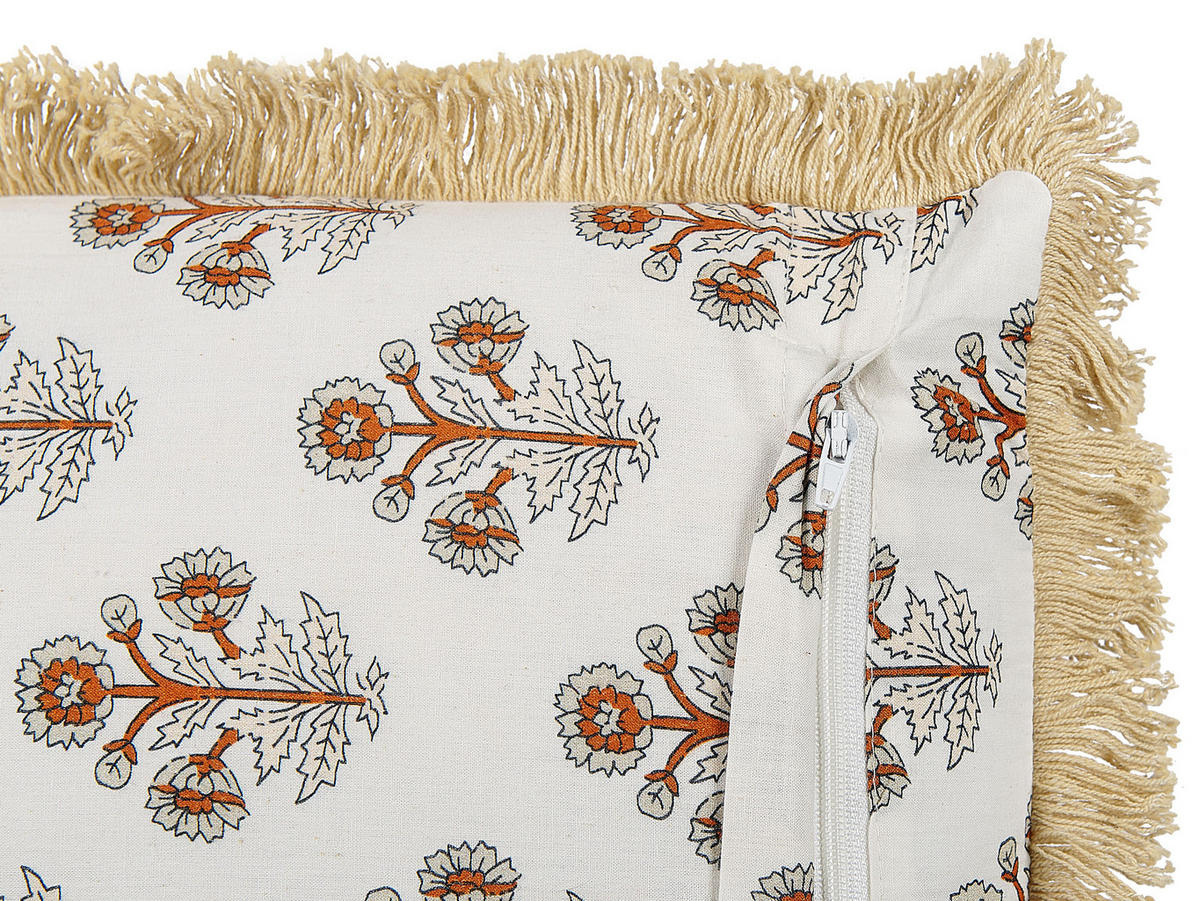 DEKOKISSEN Hellbeige 45/45 cm Omorika - Beige, Naturmaterialien/Textil (45/45cm) - Beliani