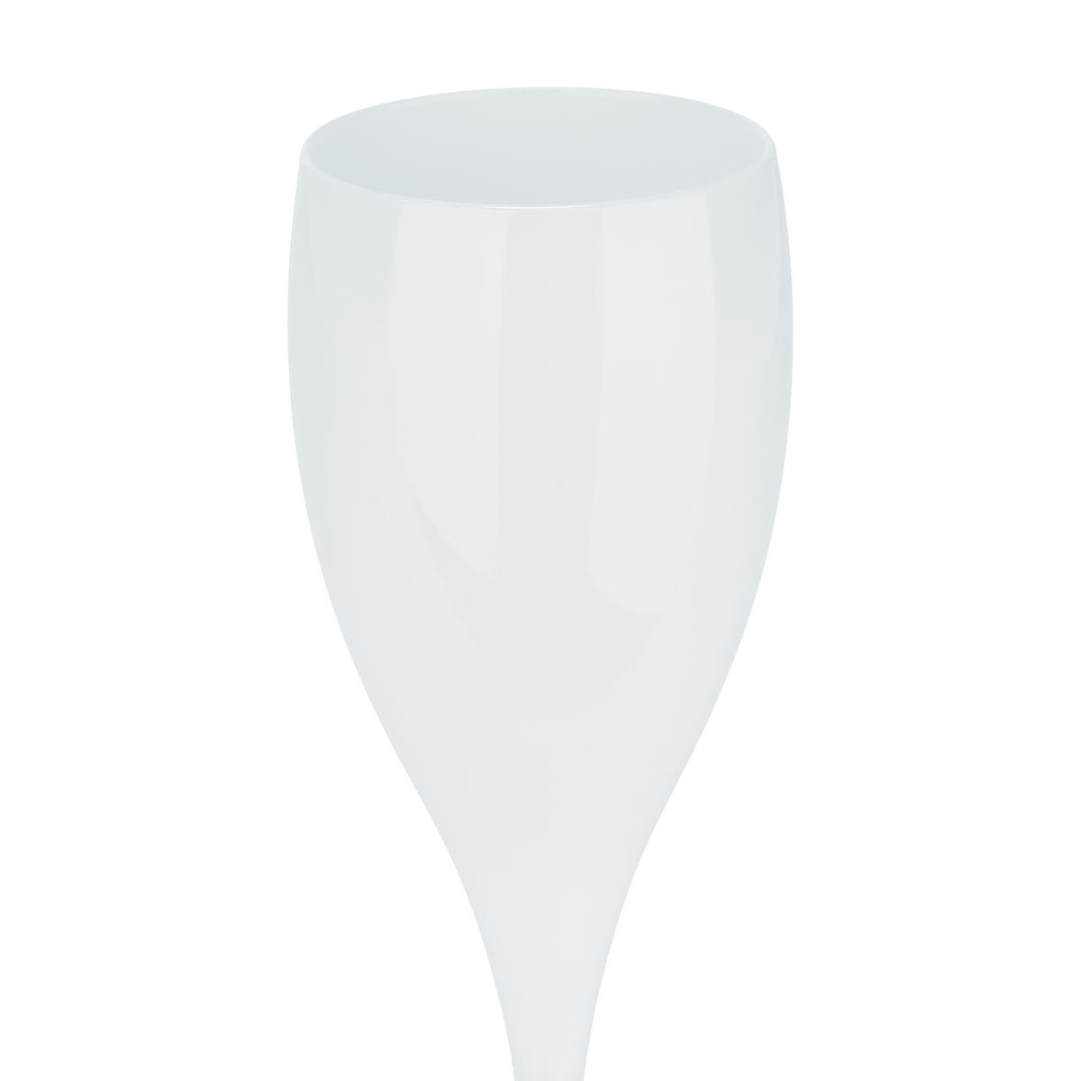 6xSEKTGLÄSER - Weiß, Kunststoff (0.14L) - Relaxdays