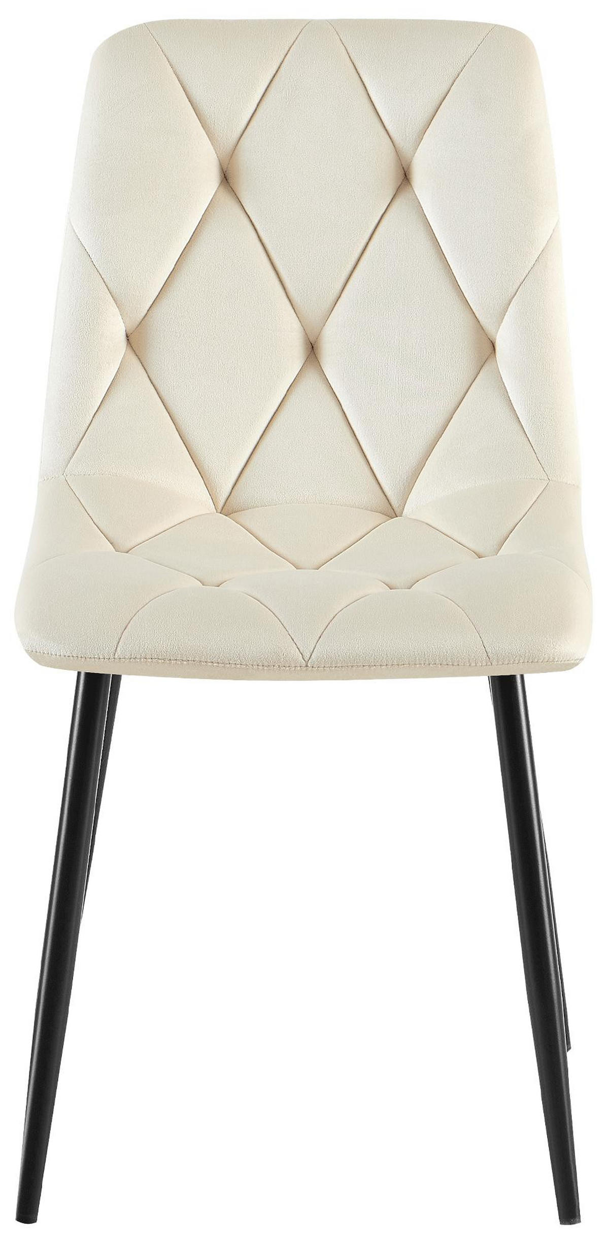 ESSZIMMERSTUHL Dofar Samt Creme Wohnzimmerstuhl - Creme, Textil (45/85/55cm) - DELUKE