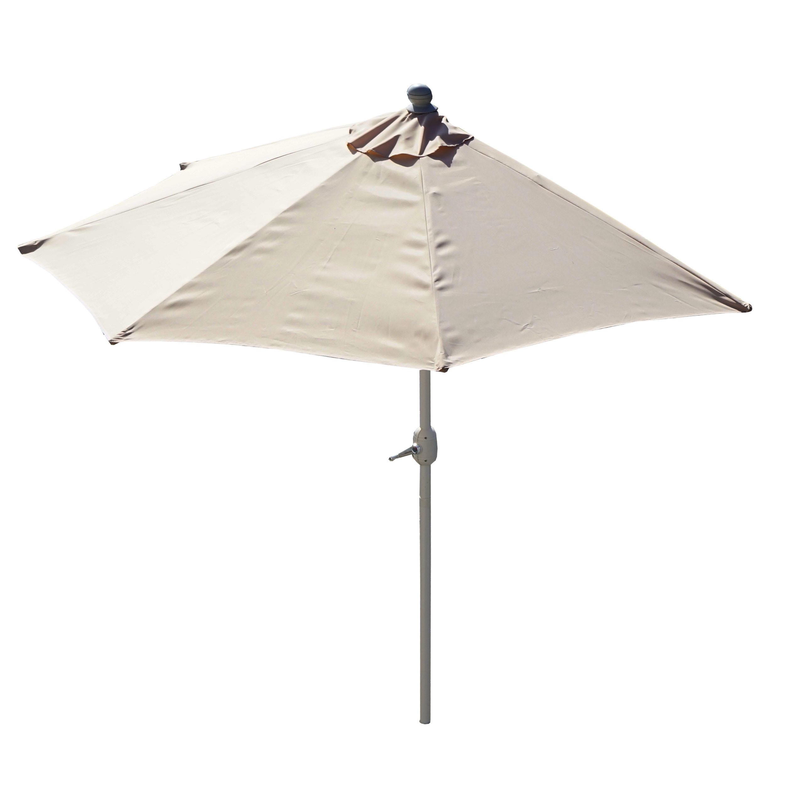 SONNENSCHIRM I HALBRUND UV 50+ Cremeweiß - Weiß, Textil (260/135cm) - MCW