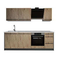 KUCHYŇSKÝ KOUT R-Line, Řemeslný dub/Antracit, 220 cm, PD Mramor - antracitová/dub artisan, kompozitní dřevo (220/81.6/46cm) - Vicco