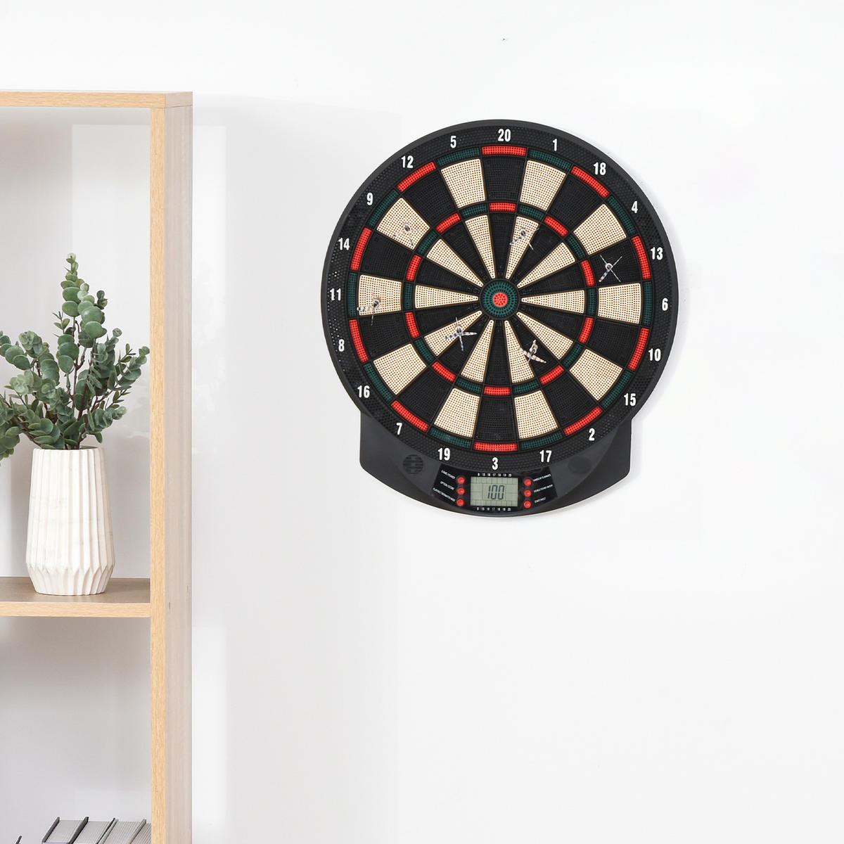 ELEKTRONISCHE Dartscheibe - Schwarz, Kunststoff (39.5/2.2/44cm) - HOMCOM