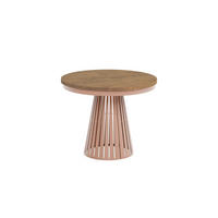 ESSTISCH Cone Bis - Dunkelbraun/Kupferfarben, Holzwerkstoff/Metall (120/100/76cm) - Meblini