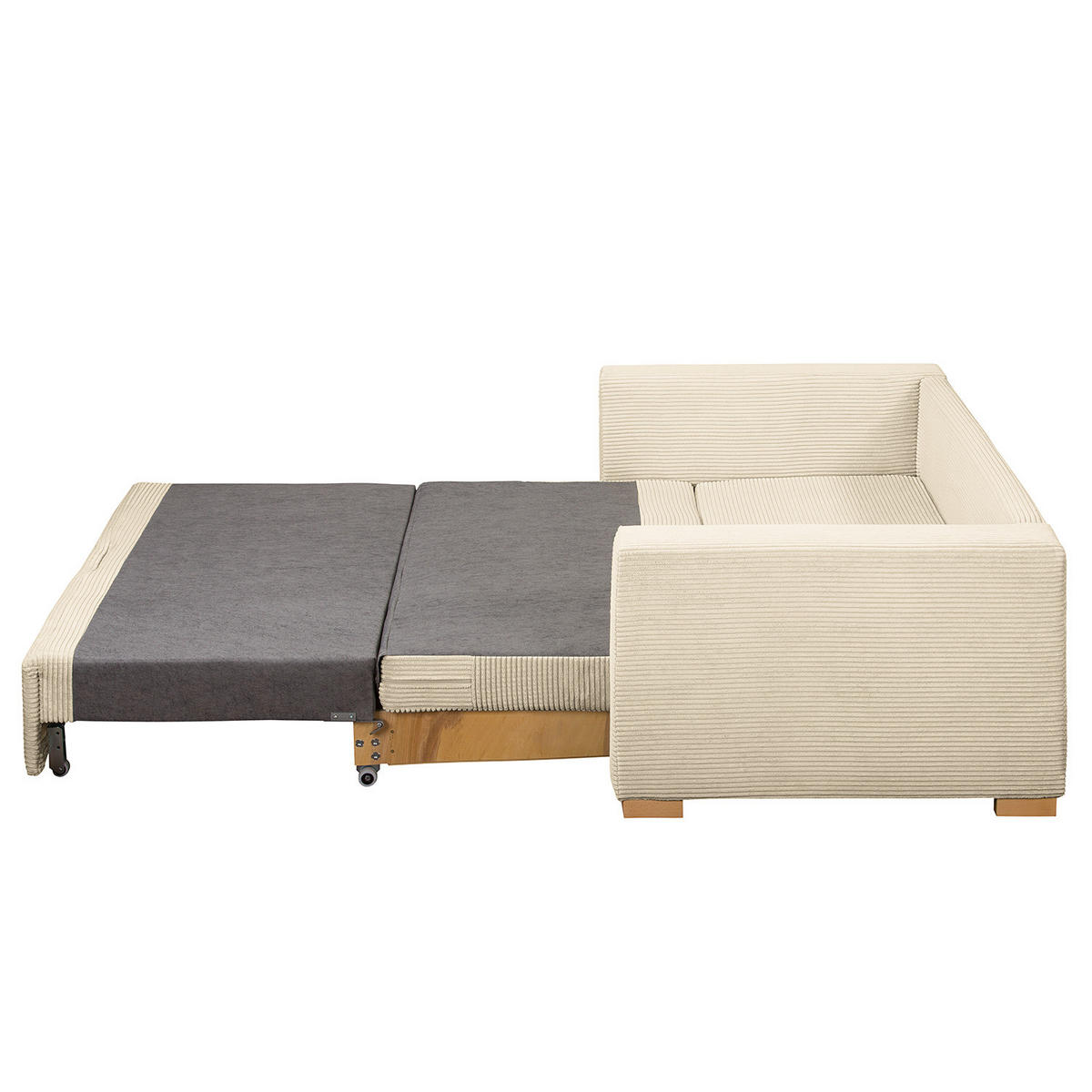 SCHLAFSOFA - Beige, Holz/Buchenholz (193/90/90cm) - home24