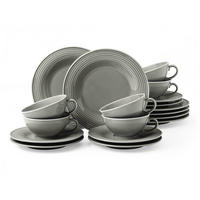 TEESERVICE Beat Color Glaze Perlgrau 18er Set - Grau, Keramik (1/1/1cm) - Seltmann Weiden