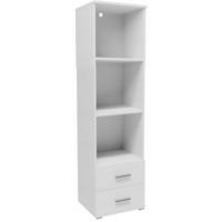 BÜCHERREGAL CR3-ST1 Weiß 40/34/130 cm - Weiß, Holzwerkstoff (40/130/34cm)