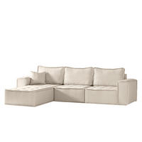 ECKSOFA L-förmige Bohoo-Maxi Hellbeige Links - Ecru, Holz (192/292cm) - Kaiser Möbel