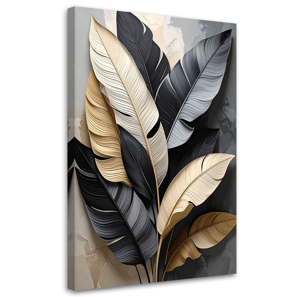 Feeby Leinwandbild, Schwarz 70x100 cm