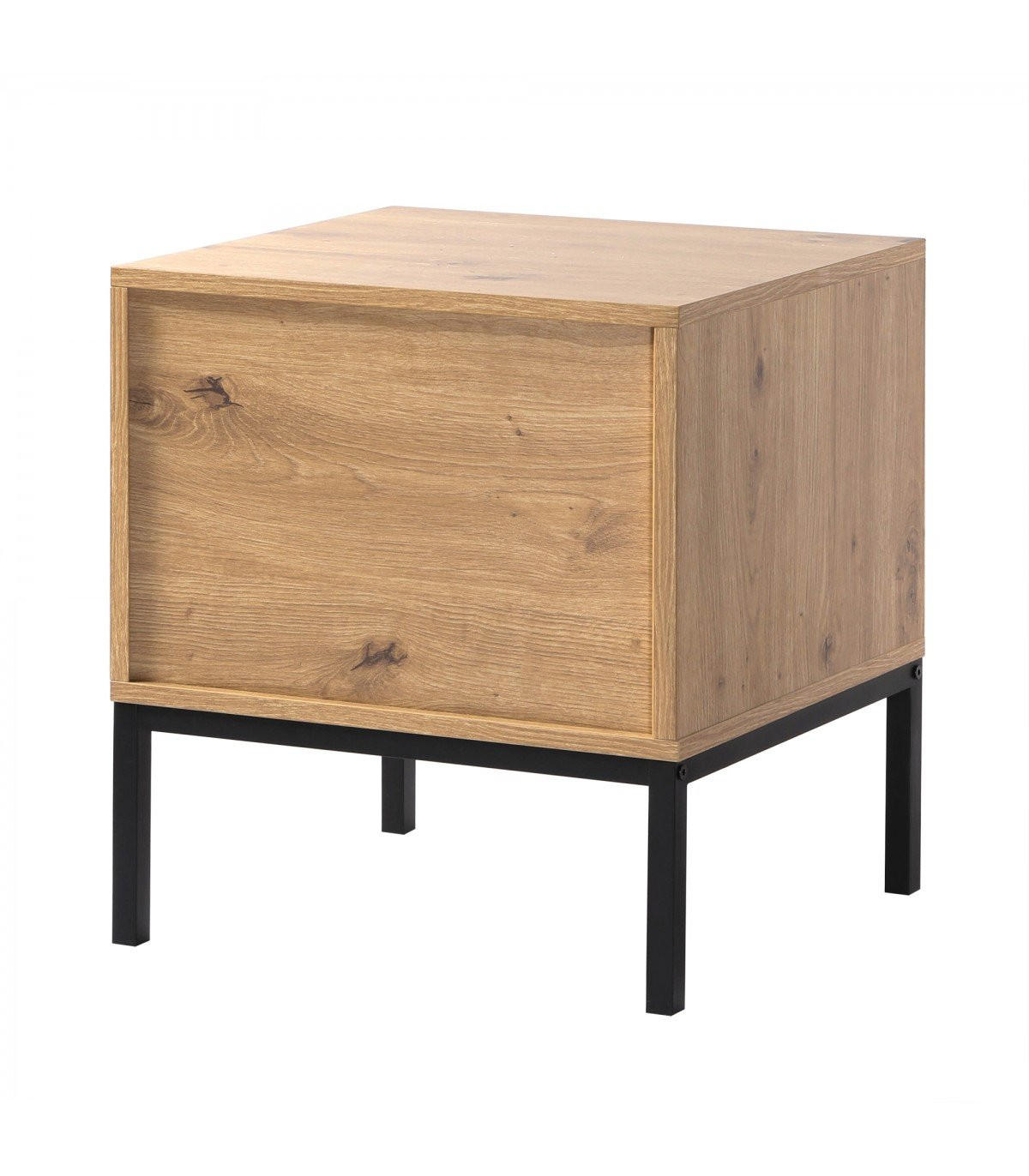 NACHTTISCH mit 2 Schubladen Holzdekor 45/40/50 cm - Eichefarben, Holzwerkstoff (40/50/45cm) - Calicosy