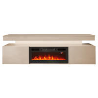 TV-LOWBOARD EF 2D Glossa Bis mit Kamin - Sandfarben, Holzwerkstoff/Kunststoff (190/59/41cm) - MIRJAN24