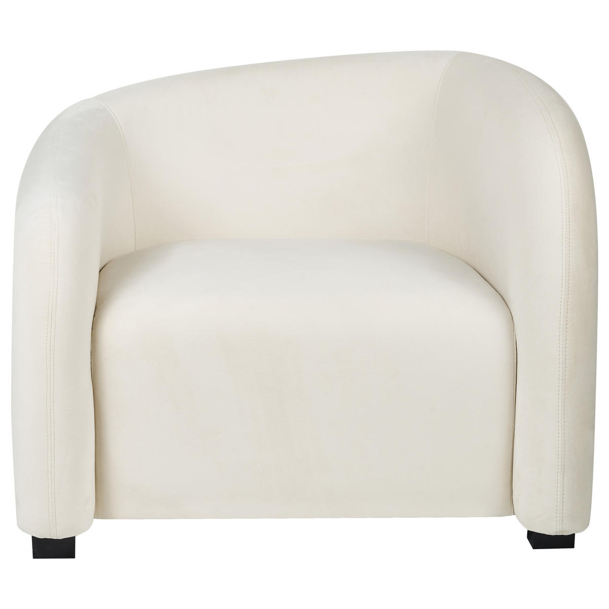 SADA POHOVEK 5-místná Sametová látka Krémově bílá Veltada - bílá/krémová, textil (205/75/90cm) - Beliani
