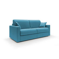 SCHLAFSOFA Chris - Hellblau, Textil (206/90/96cm) - Divani.store