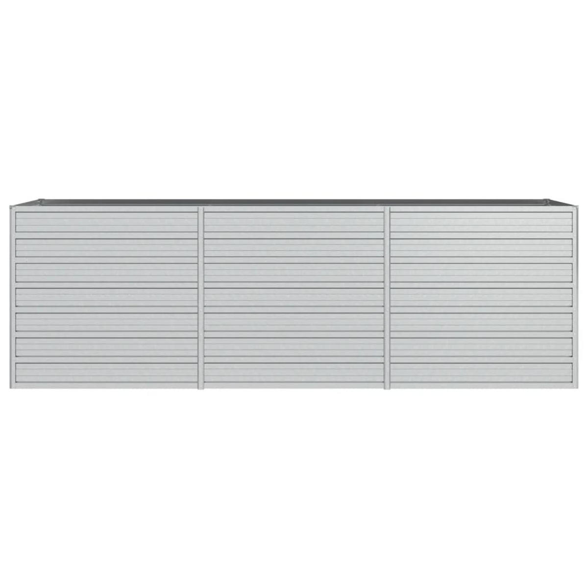 HOCHBEET für Garten OSKAR Silber 240x80x77 cm Metall - Silberfarben, Metall (240/77/80cm) - DELUKE