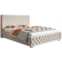BETT Beige BEN 12 Glamour Stil 180x200 cm - Beige, Textil (180/200cm) - Sepro Meble