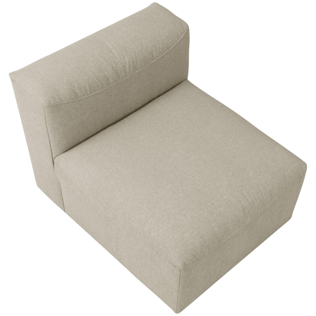 SOFA Element ohne Armlehne Kattrina Flachgewebe creme - Creme, Kunststoff (75/73/100cm) - 58aufmkessel