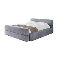 POLSTERBETT mit Bettkasten, Fußteil und Lattenrost, Boxbett ohne Matratze - ENORA-Z-V1 180x200 Grau - Grau, Holzwerkstoff/Textil (180/200cm) - ALTDECOR