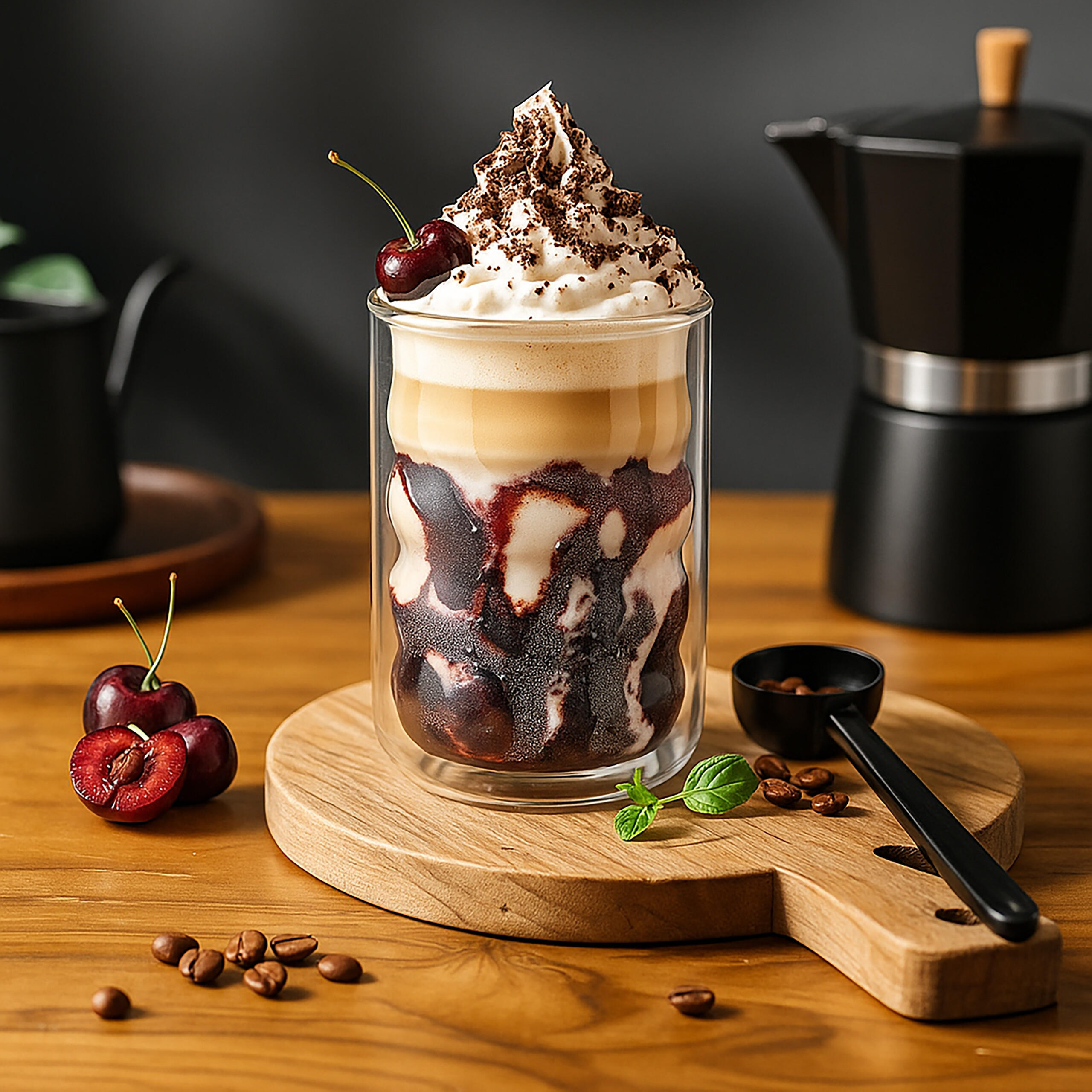 LATTE Macchiato Gläser - Transparent, Glas/Metall (8/12/8cm) - Relaxdays