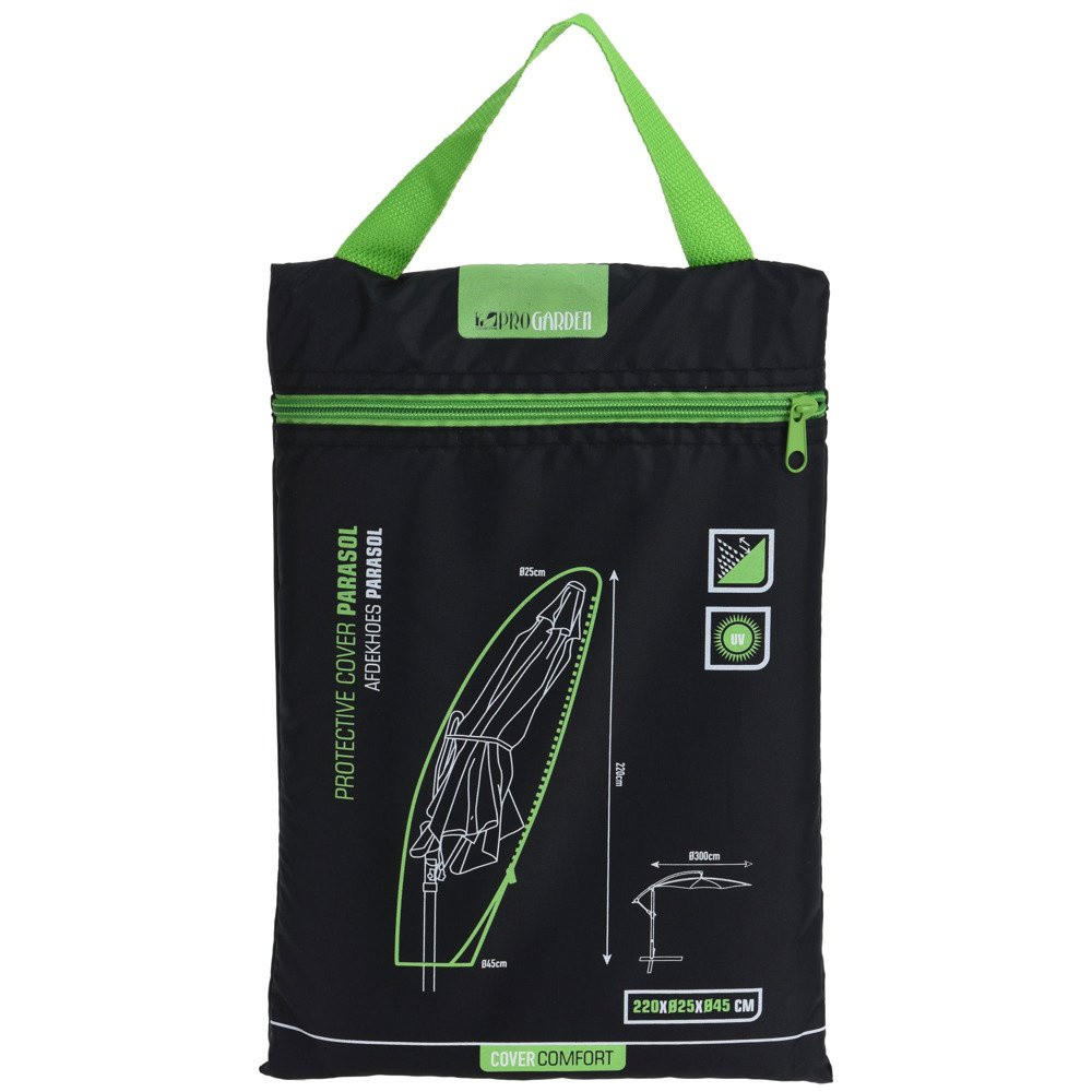 SCHIRMABDECKUNG Gartenschirm - Schwarz, Textil (45/220/45cm)