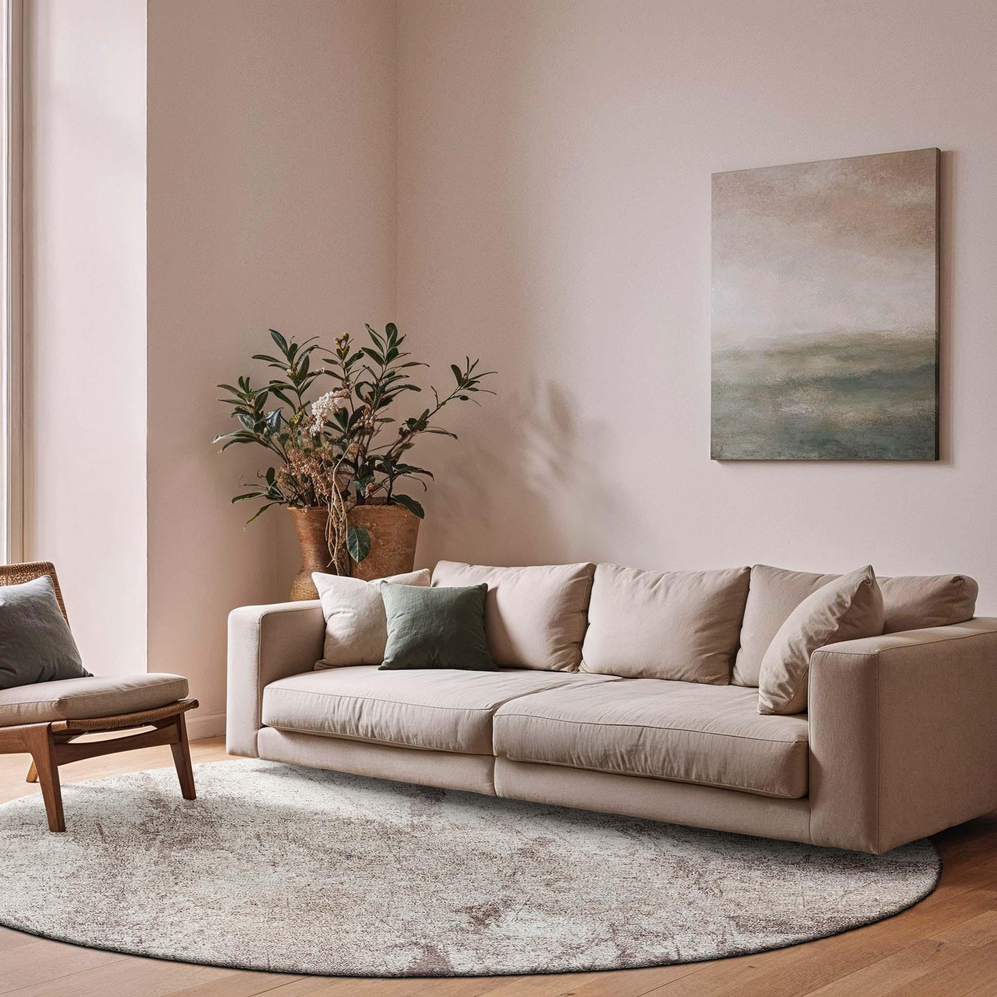 TEPPICH Albatre Sol 140/140 cm - Grau, Textil (140/140cm) - Louis De Poortere