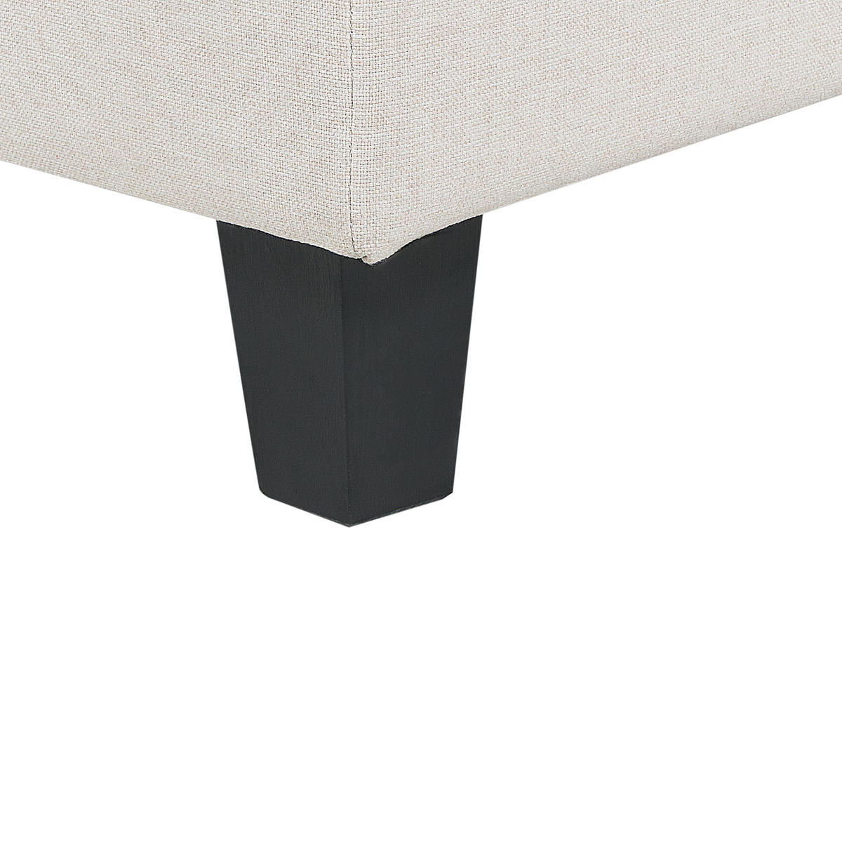 ECKFSOFA Modul 5-Sitzer rechtsseitig Hellbeige Stoff Unstad - Beige/Schwarz, Textil (228/228cm) - Beliani