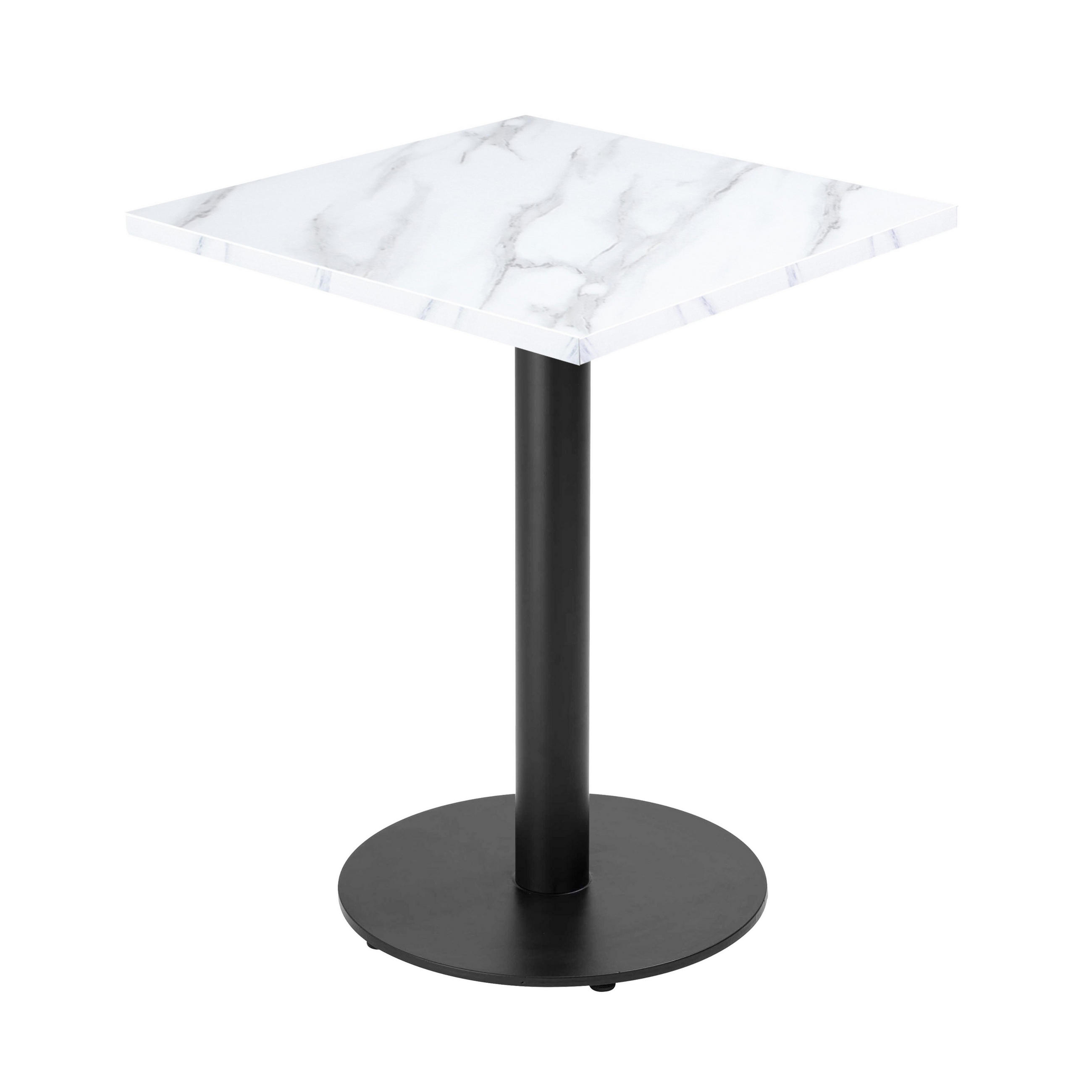 ESSTISCH, Weiß - Weiß, Metall (60/60/72cm) - Oviala